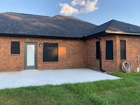 Perfectly Installed Solar Screens With Black Frame On Bell Rd In Alvin, TX