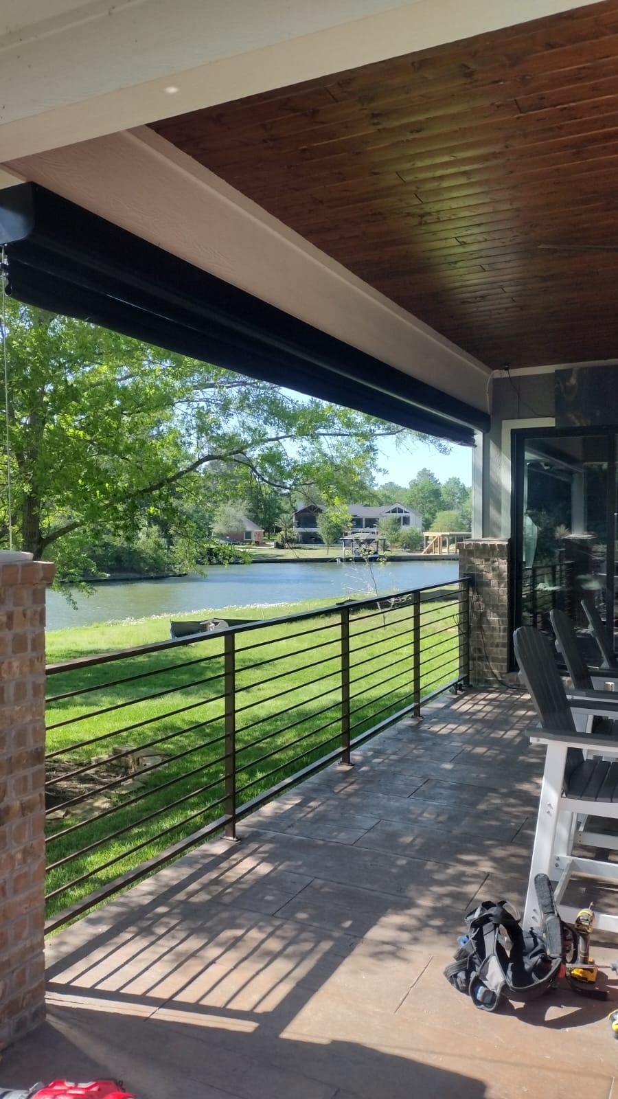 Amazing Motorized Outdoor Shades on Enterprise Cir in League City, TX