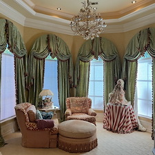 Beautiful-Norman-Motorized-Cellular-Shades-with-Palladian-Shelf-on-Oakland-Dr-in-Friendswood-TX 0