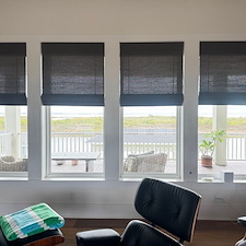 Custom-Cordless-Woven-Wood-Shades-with-Light-Filtering-Liner-on-Bay-House-on-Hawkeye-in-Hitchcock-TX 0